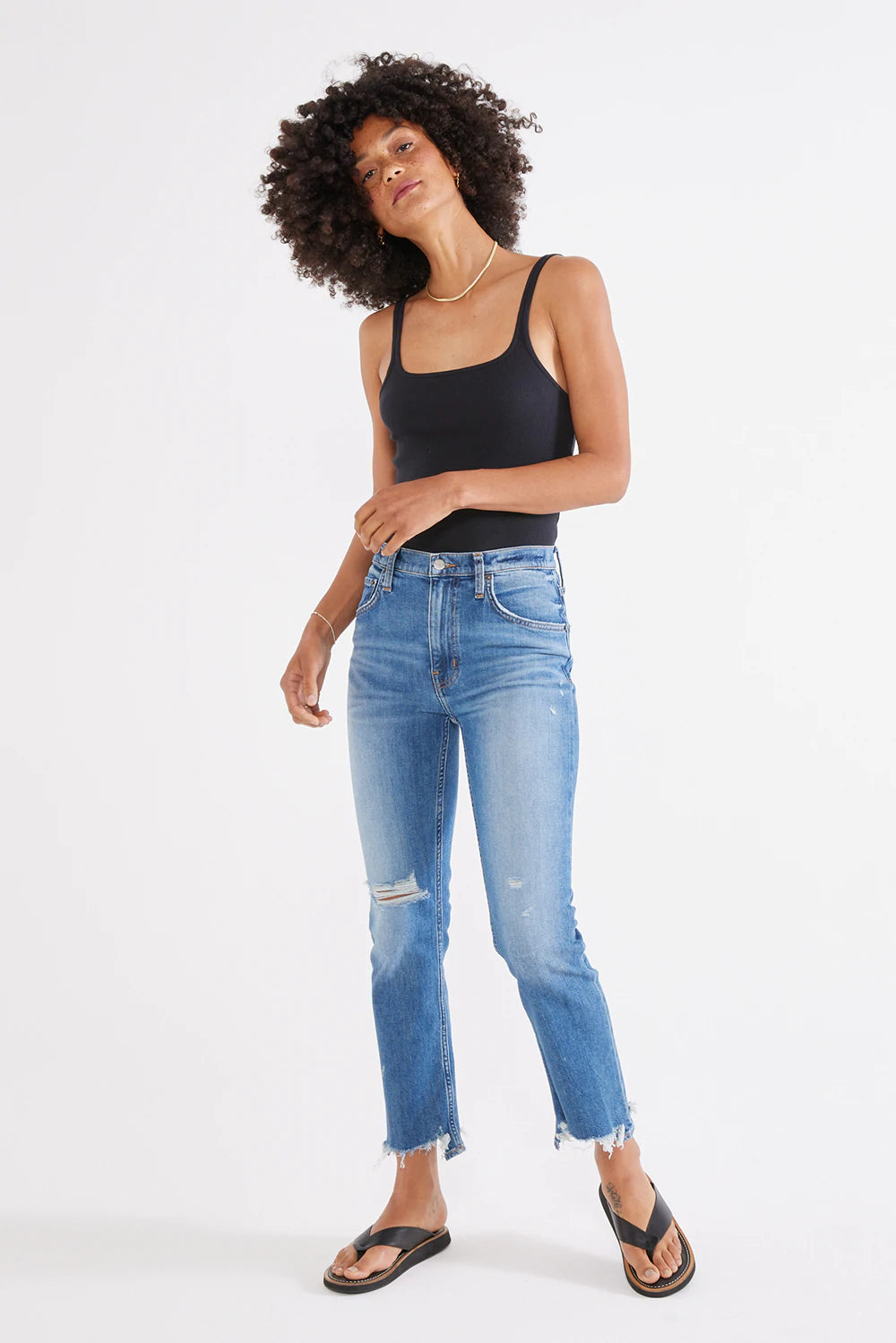 Etica Brigitte Mid Rise Crop Beach Break Denim Jeans