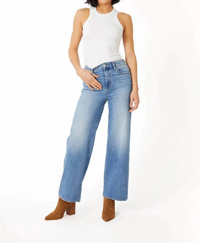 Hudson Wide Leg Jeans In Blue