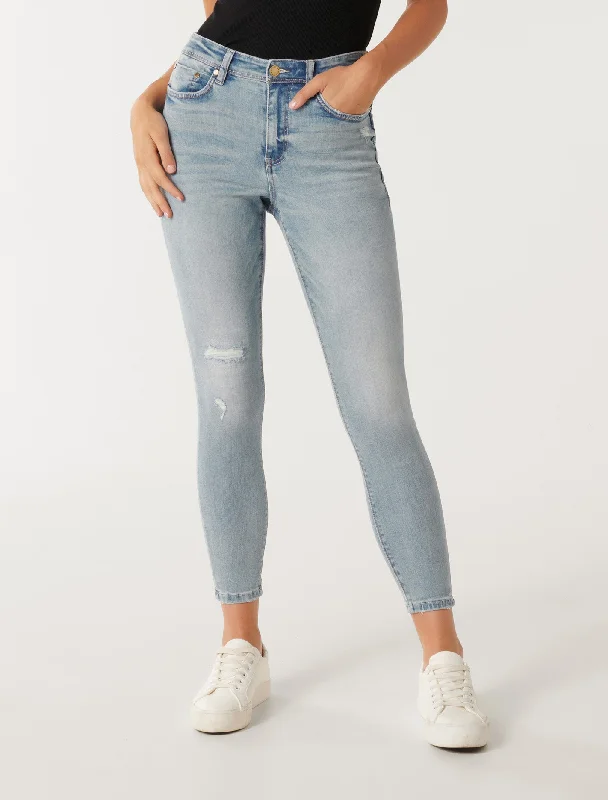 Nala Mid-Rise Ankle Skinny Jeans