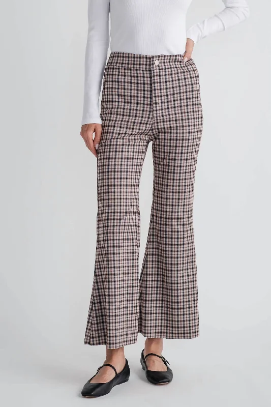 Plaid Pants In Red Combo