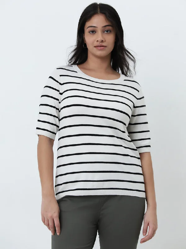 Gia Black & White Striped T-Shirt