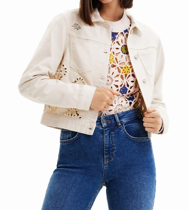 Die-Cut Denim Jacket In Raw