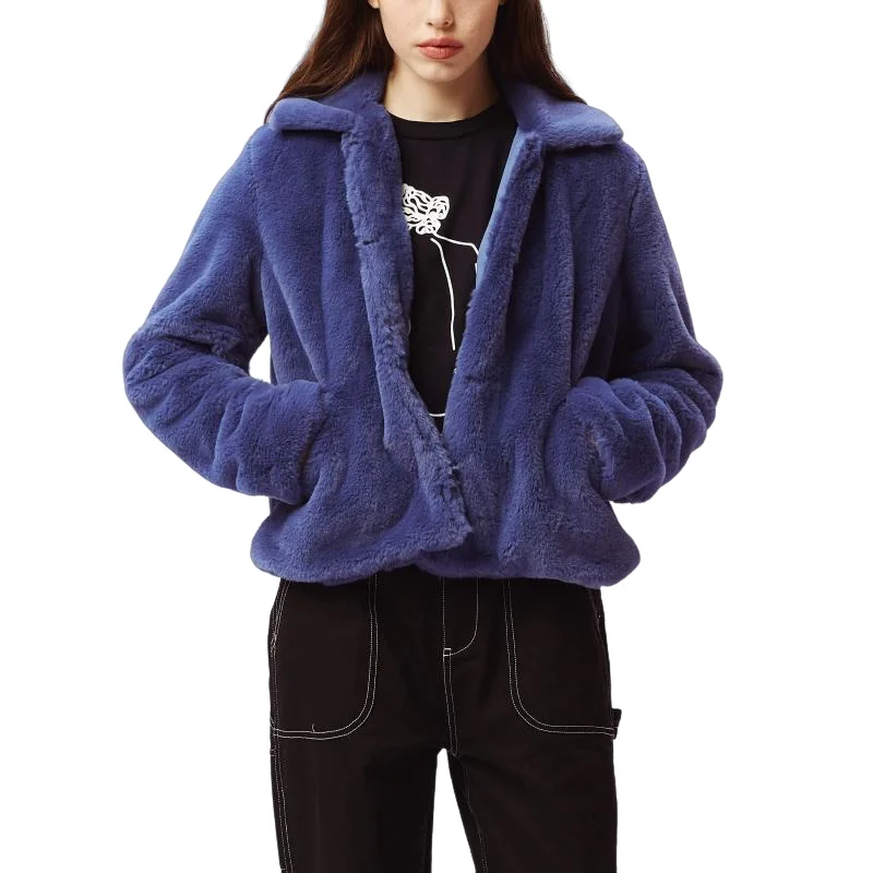 OBEY ICON FAUX FUR JACKET // GRAPE