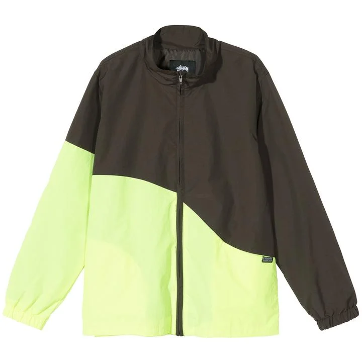 STÜSSY NYLON CURVE JACKET // NEON YELLOW