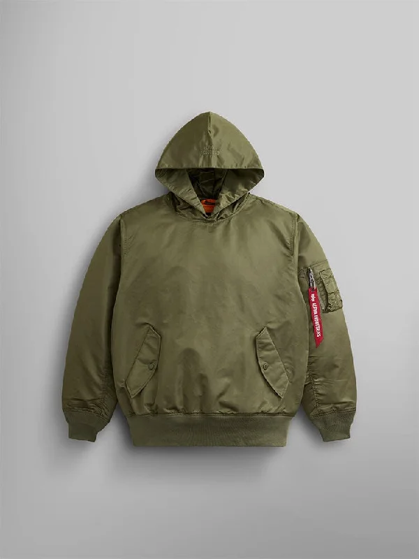 WOMEN'S PULL-OVER MA-1 JACKET HOODIE