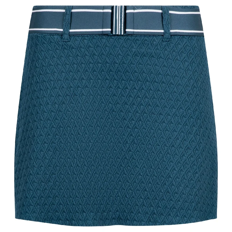 Womens Diamonds All Day Belted Jacquard Skirt Aegean - AW24