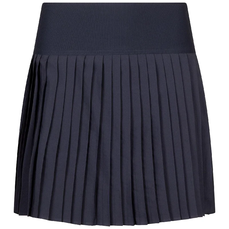 Womens Petite Pleat Skirt Navy - 2024