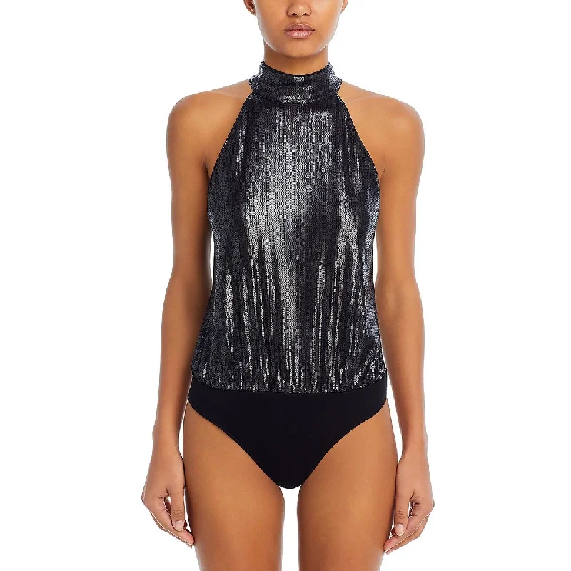 Womens Sequined Body Suit Jumpsuit