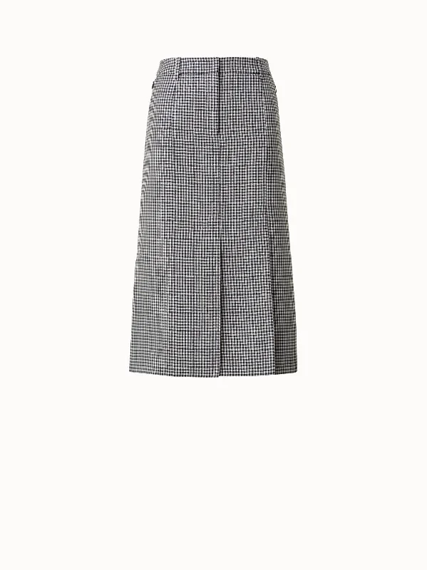 Wool Double-Face Vichy Skirt